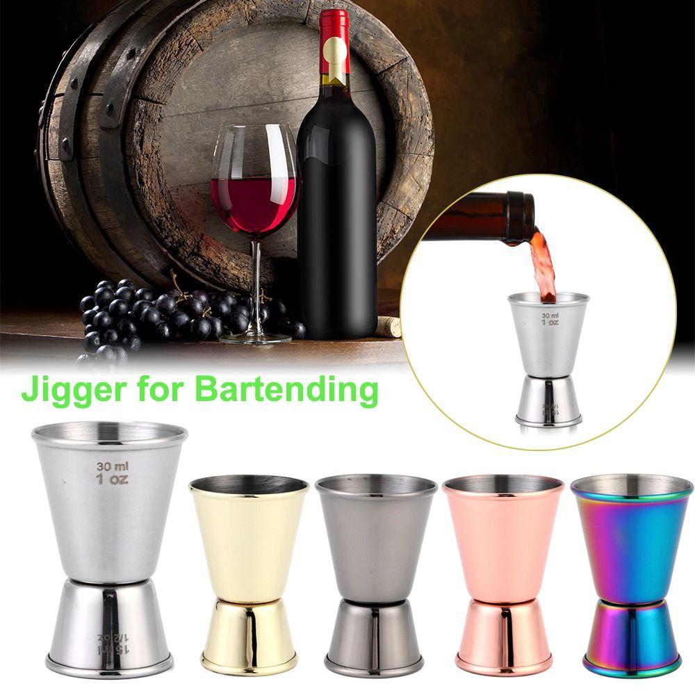 

1/2-1oz Measure Jigger Dual Shot Cocktail Mug New Measure Cup for Bartending срібний