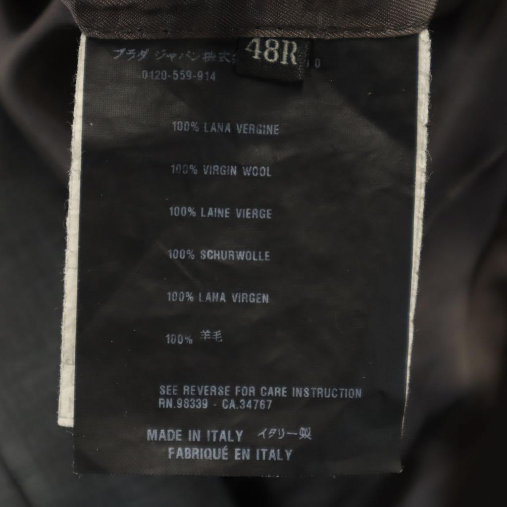 Prada Made In Italy Wool Tailored Jacket 48 Gray Men's Used