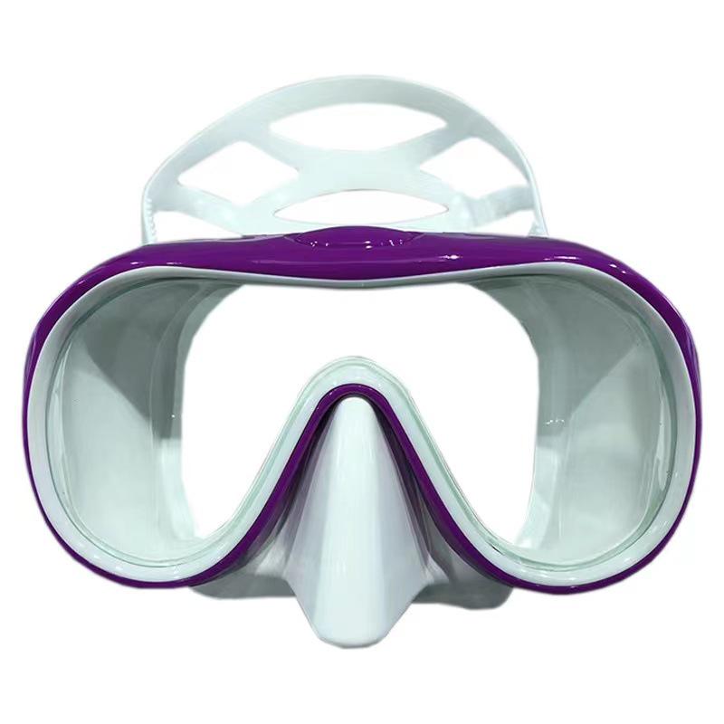 Large HD Diving Snorkel Mask | Adult Tempered Glass & Silicone Face Gear
