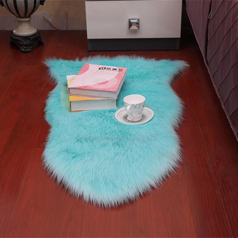 Imitation Australian Wool Plush Carpet Sofa Cushion & Bay Window Mat