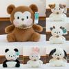 Rabbit Cat Panda Plush Toys With Lace Scarf Decoration For Kids Gift Giving