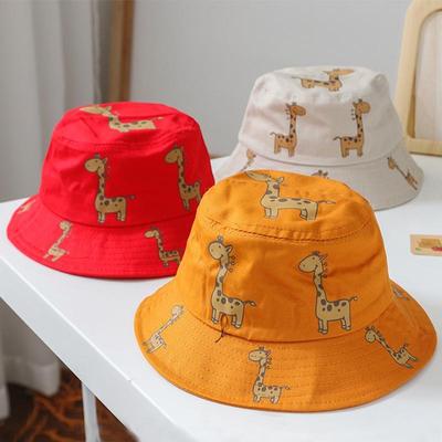 Chapeau seau d'été pour bébé, garçon et fille, protection UV, chapeau de soleil, en coton, girafe, chapeau de plage, pour enfants, loisirs en plein air, YSL