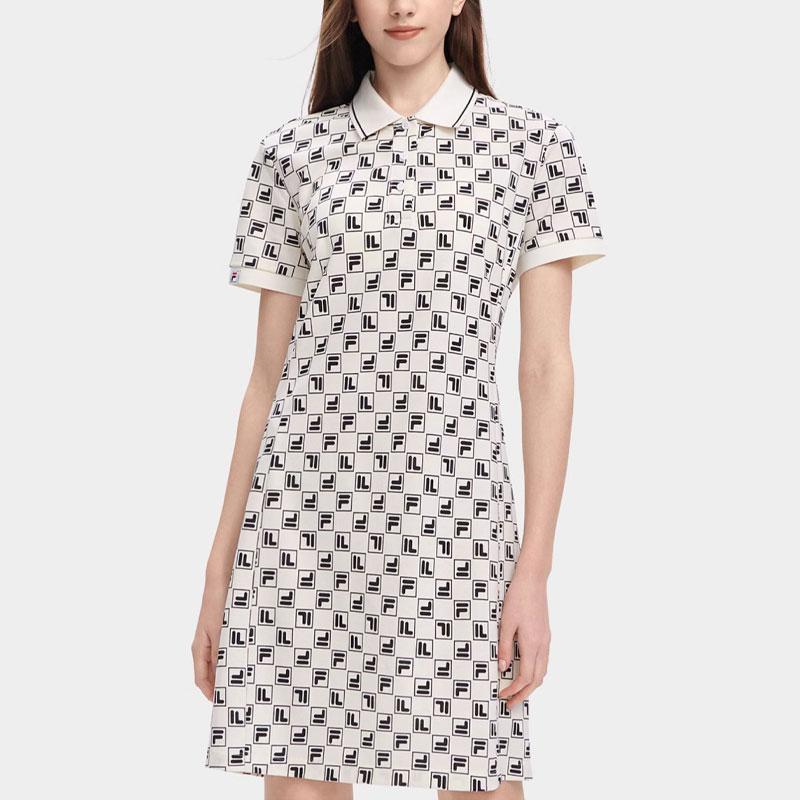 Fila Floral Print Sporty Polo Dress Women Dresses F51W429314A-ZA