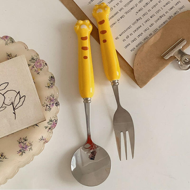 Kookkookhorang Bärbar Gaffel- och Skedset (Gul)