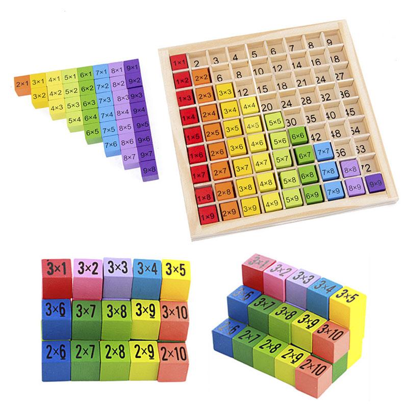 Montessori Learning Educational Toys 99 Multiplication Table Math Arithmetic Teaching Aids Preschool Wooden Toys For Children