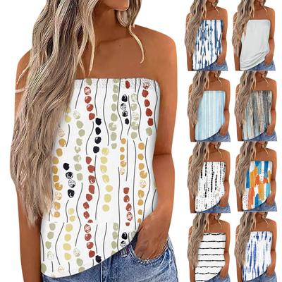 Women's Summer Sexy Tube Top Off Shoulder Sleeveless Tops Strapless    Beach Vest Bandeau  Shirt Backless Sexy Tops