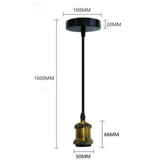 Индустриальная черная ретро железная люстра в стиле лофт - Современный одноламповый светильник для ресторана, бара или отеля. No Light Source