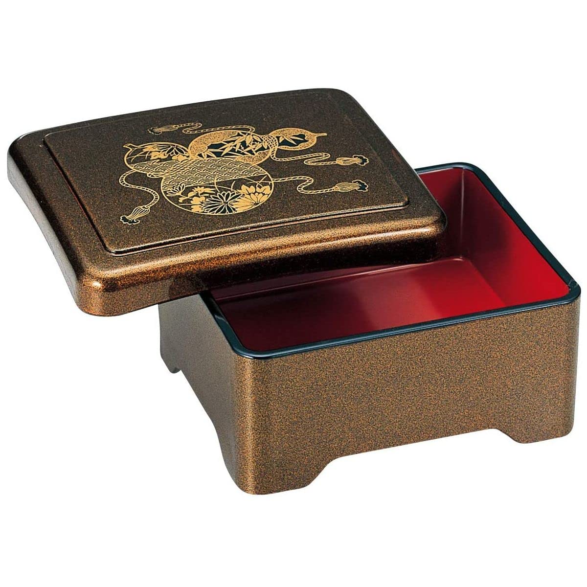 J-Kitchens Unaju (Eel and Eel) Box, Kozukidon (Rice Bowl) with a Pear-Ground Gourd Lid, Made in Japan