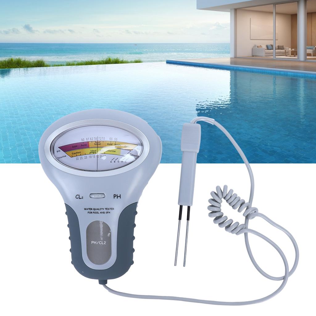 Portable 2 In 1 Water Quality PH and Chlorine Level CL2 Tester Meter for Swimming Pool Spa