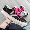 Fashion Canvas Sneakers Men Fashion Vulcanized Shoes Men Casual Black Men's Shoes Autumn Breathable Breathable Thick-soled Youth Cricket