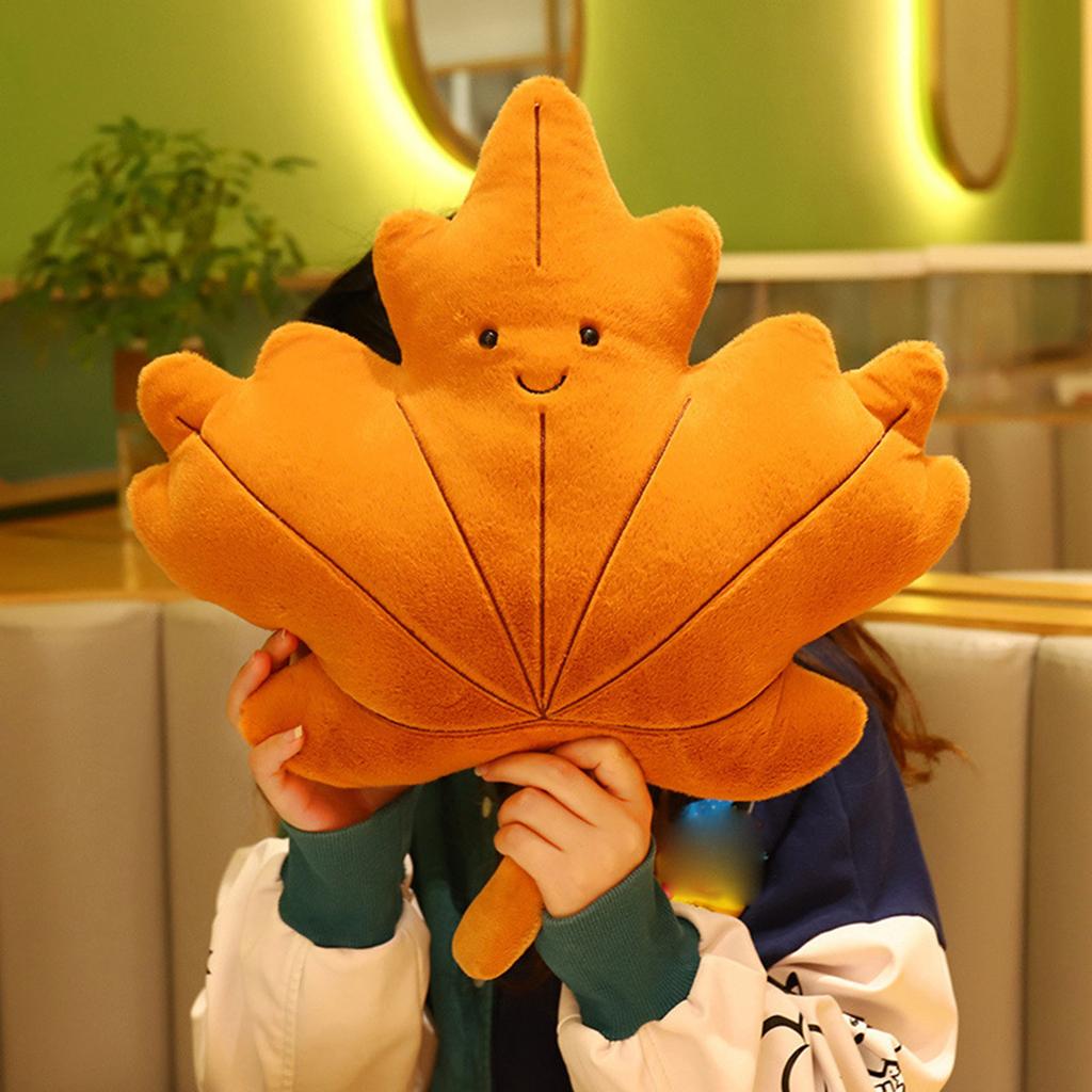Green Plant Plush Doll Leaf Shaped Pillow Soft and Comfortable Cushion for Relaxation Whimsical and Fun Home Decoration