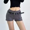 A Line Shorts Women Summer Hot Girls Slim Design High Waist Retro Basic Black All-match Trendy Casual Females