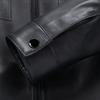 FAPAI Men's First-Layer Sheepskin Lapel Zipper Leather Jacket