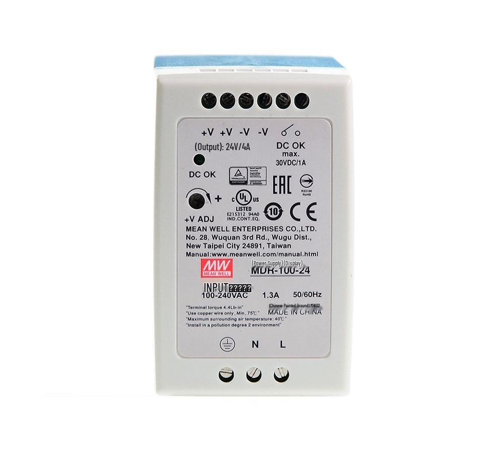 Mean Well MDR-100 DIN Rail 12/24/48V 100W Compact Power Supply, Plastic Case