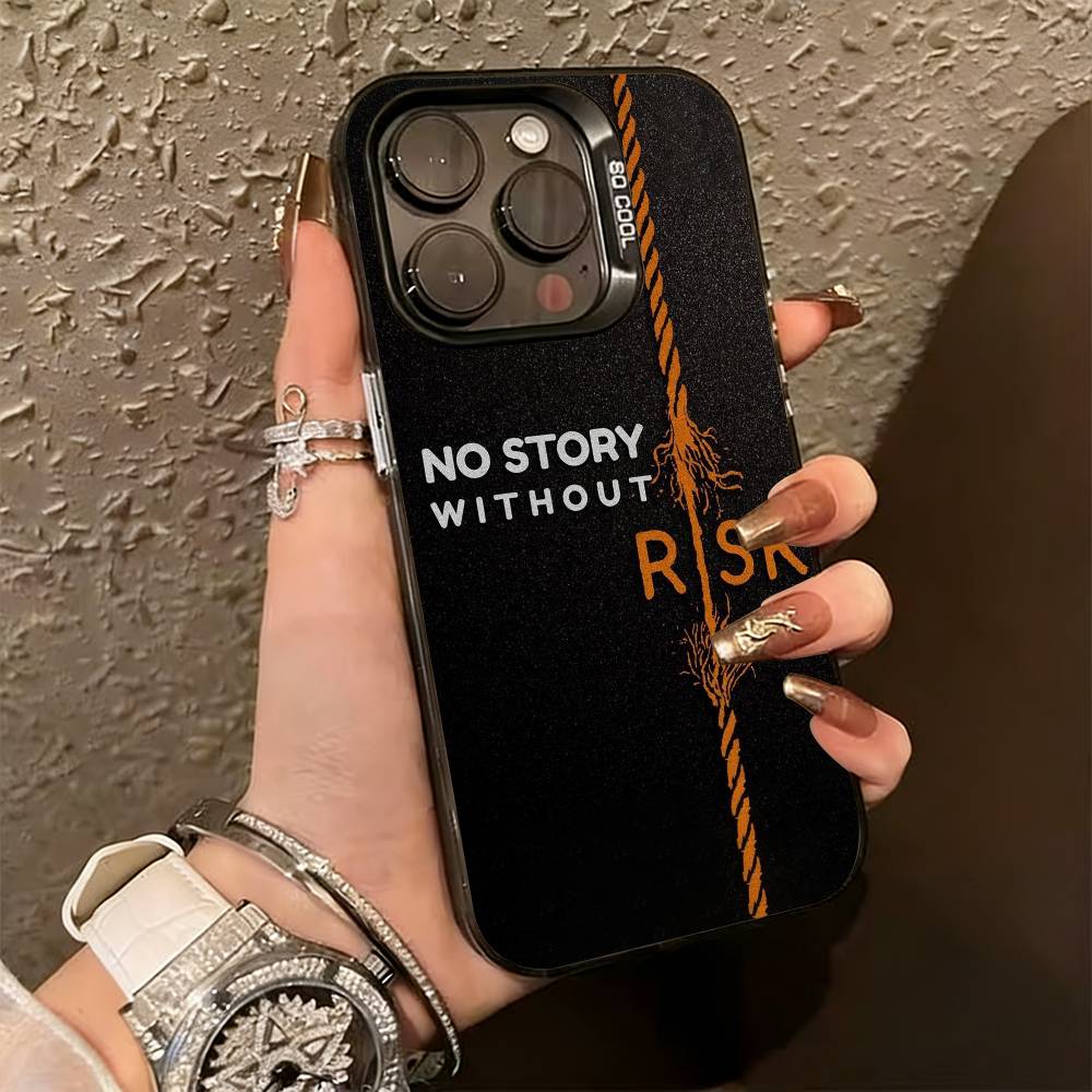 Day Trader Trading RISK RICH  Phone Case For iPhone 17,16,15,14,13,12,11 Plus,Pro Max,XS,Colorful Silver Black Cover