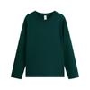 Live Broadcast 230g Heavyweight Pure Cotton Solid Color Long Sleeve T-Shirt with Printed Logo