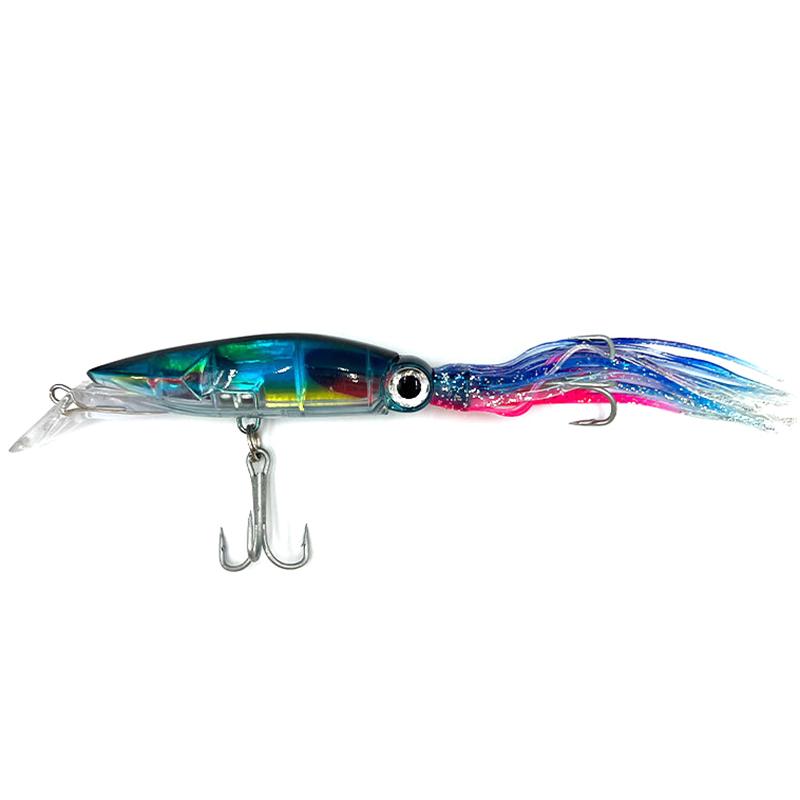 Sea Fishing Long Shot Big Octopus Squid Bait Luya Bait Fake Bait With Beard Plastic Squid Bait