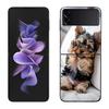 Yorkshire Terrier Dog Phone Case For Samsung Z Flip 7 6 5G Galaxy Z Flip 5 4 3 Black Hard Cell Cover Luxury PC Shell Coque