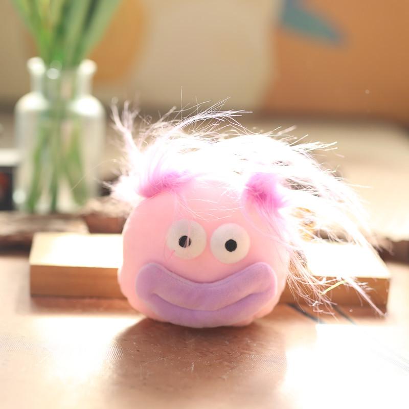 

Plush Sausage Adorable Doll Keychain With Big Eyes And Ultrasoft Short Plush Fabric розовый