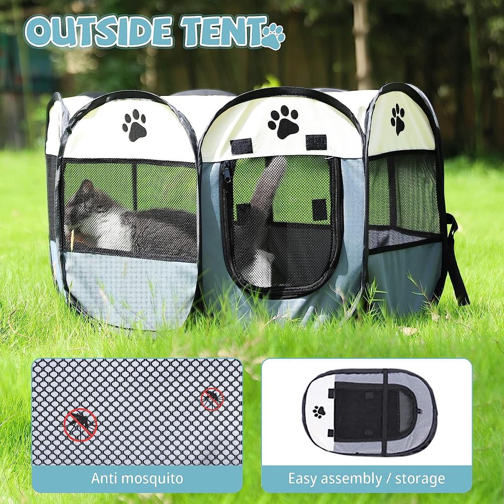Große Hundekäfige, Hundehütte, faltbares Haustierzelt, Zwinger, achteckiger Zaun, Welpenunterschlupf, einfach zu bedienen, für den Außenbereich, einfache Bedienung, Katzenzäune