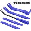 Auto Trim Removal Tool Kit,13 Pcs Car Panel Door Window Tools Kit,Auto Clip Fastener Remover Pry Tool Set Blue