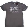 Manic Street Preachers Umgekehrtes Logo T-Shirt Grau Neu
