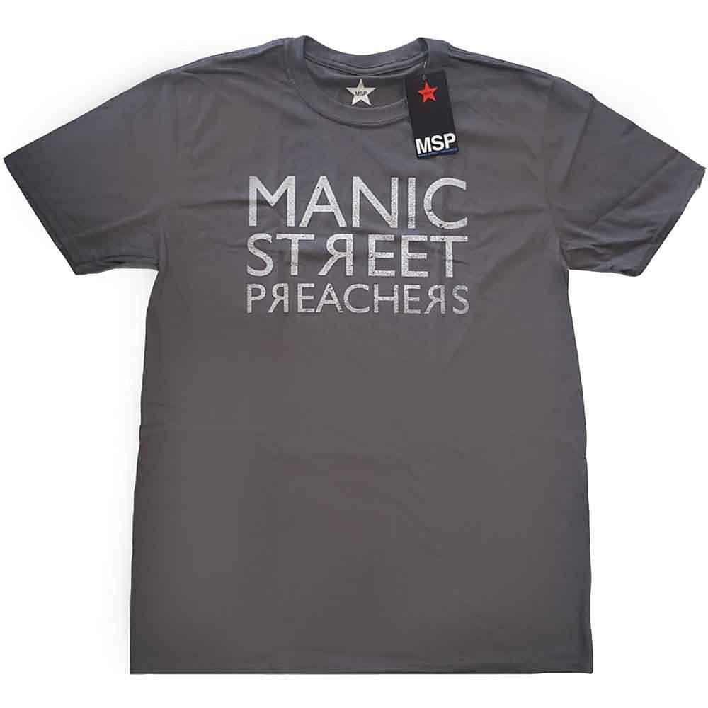 

Manic Street Preachers Reversed Logo T-Shirt Grey New XL