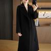 100% Wool Women Coat TIDENOVEL Autumn Wool Long Coat Handmade Pea Coat Winter Warm Wool Long Jacket Overcoat