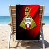 Doncaster Red Crest Beach Towel - Soft, Absorbent Microfiber, Lightweight, Ideal for The Beach, Parties, Travel, Camping fan gifts