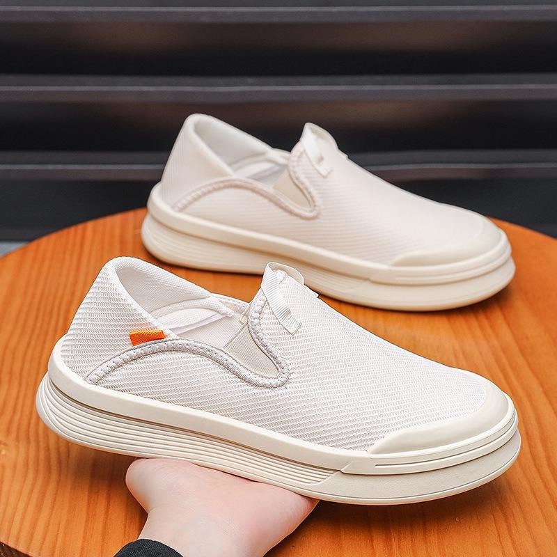 Mens Breathable Mesh Slip On Casual Sports Walking Loafers Shoes 39 бежевый