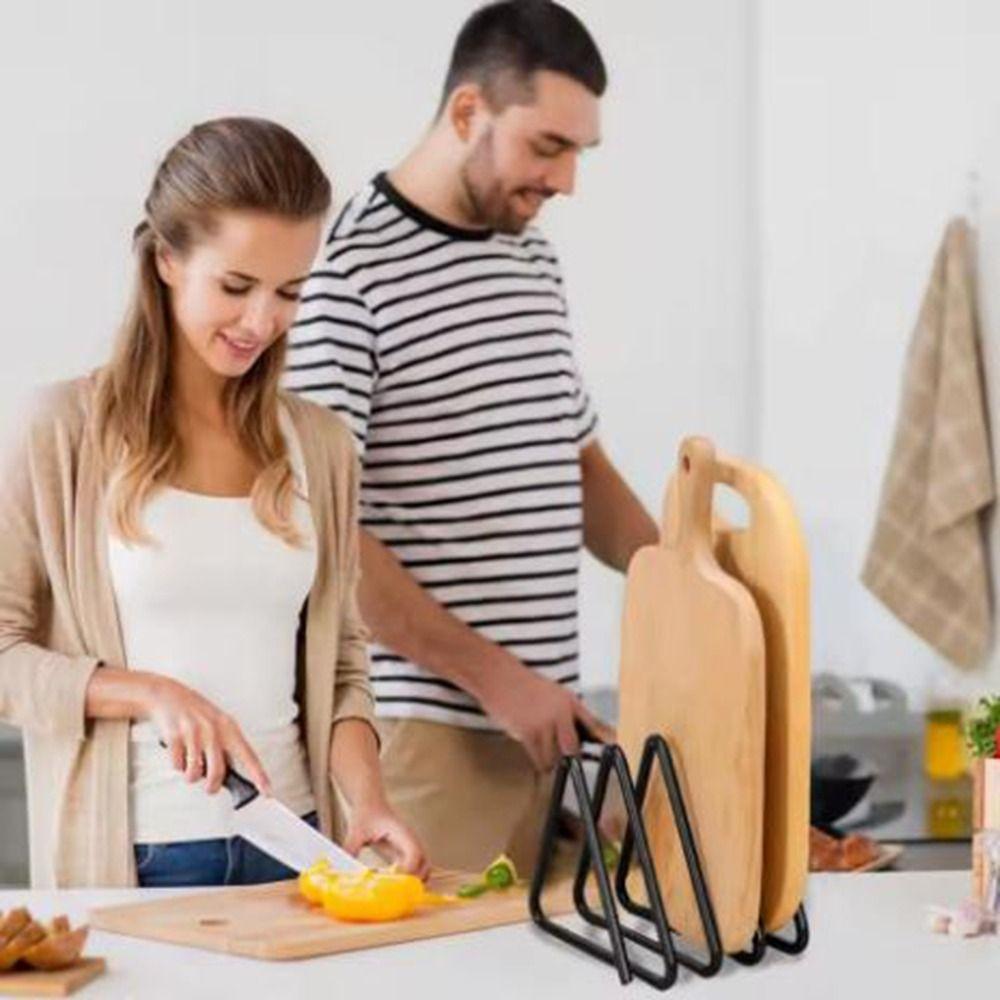 Wear-resistant Cutting Board Storage Rack Metal Chopping Board Holder Cutting Board Organizer  RV