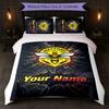Watford FC Individuelles Namens-Text Bettwäsche-Set 1 Bettbezug+2 Kissenbezüge Fußball-Logo Personalisierte Geschenkidee für besonderen Anlass Schlafzimmerdekoration
