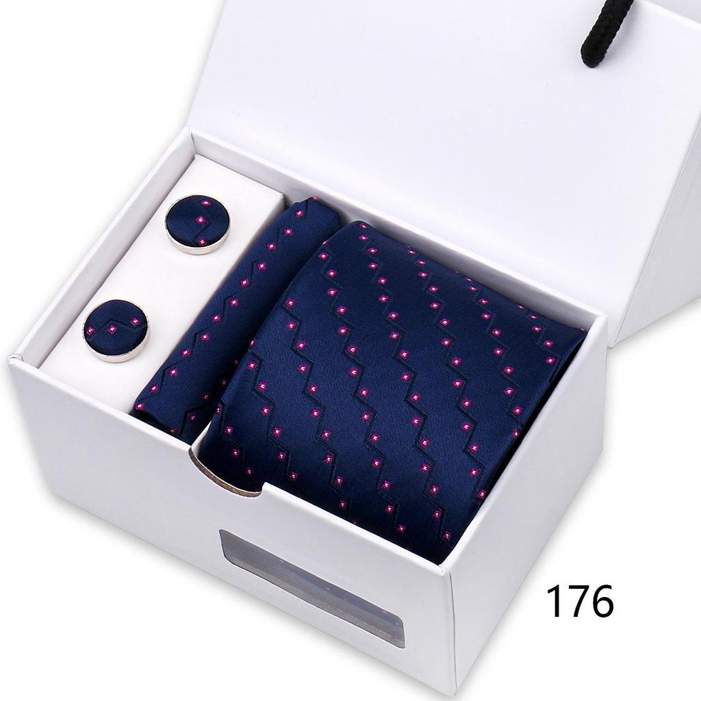 Men's High-End Polyester Tie & Pocket Square Set for Weddings and Formal Wear