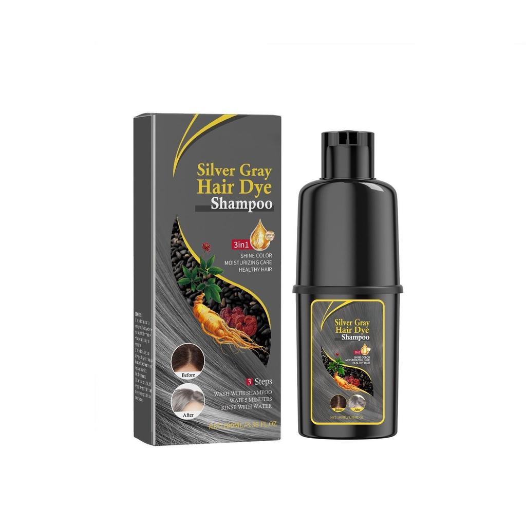 Silbergraues Haarfarbe Shampoo mit feuchtigkeitsspendender Kopfhautpflege