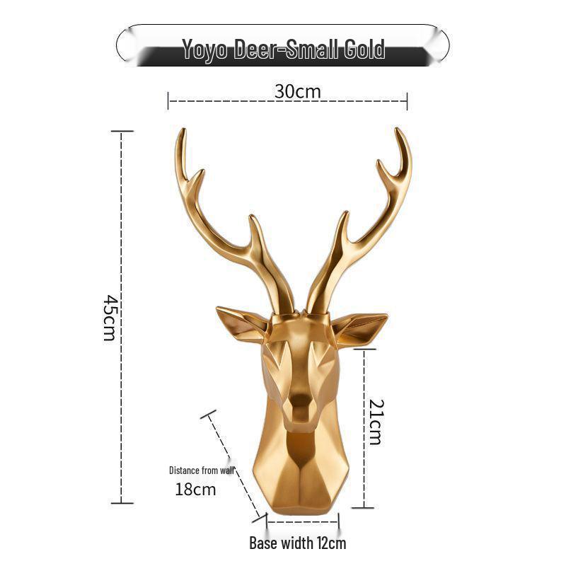 Nordic Modern Deer Head Wall Pendant for Living Room