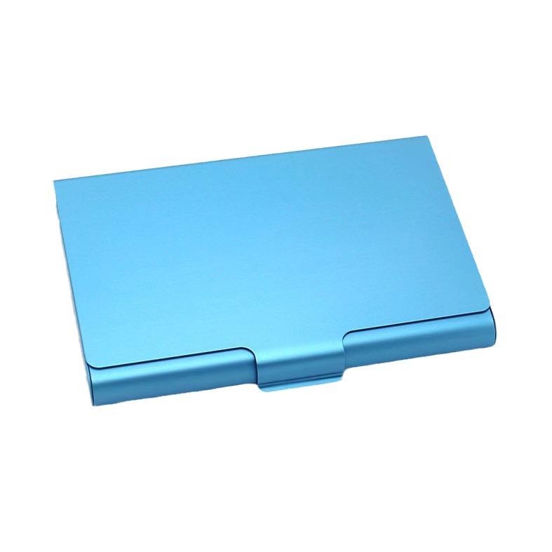 Available Aluminum Business Card Holder, Large Capacity, Portable & Unisex, Ideal for Exhibitions, Gifts, with Customizable Logo Options.