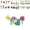 Realistic Childrens Animal Model Scene Decoration Set With Vibrant Sunflowers Daffodils And Roses