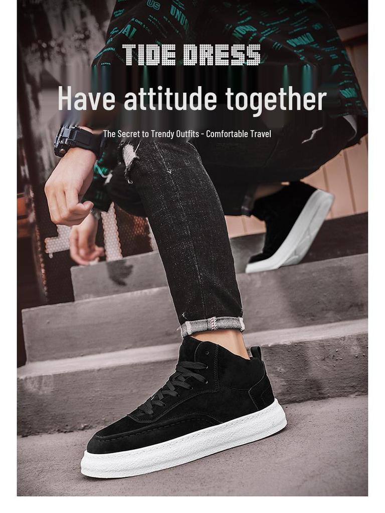 Herren Frühjahr 2025 Trendige Koreanische High-Top Slip-On Sneaker Lässig Vielseitig Sportschuhe