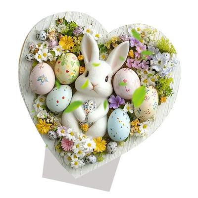 Uova di Pasqua Statua di Coniglio Decorazioni per Scaffale Accento, Decorazioni di Pasqua Statuetta Tavolo Decorazioni per la Casa Oggetto Decorativo di Pasqua