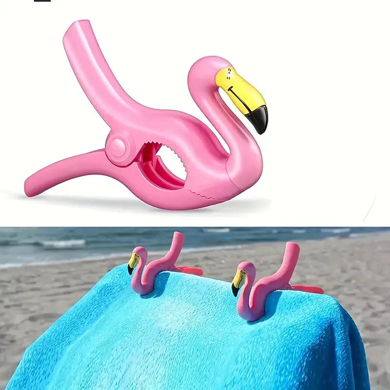 Animal Flamingo Sun Chair Beach Towel Windproof Clip. Used For Sunshades Large Drying Racks Clothing And Towel Fixing Clips