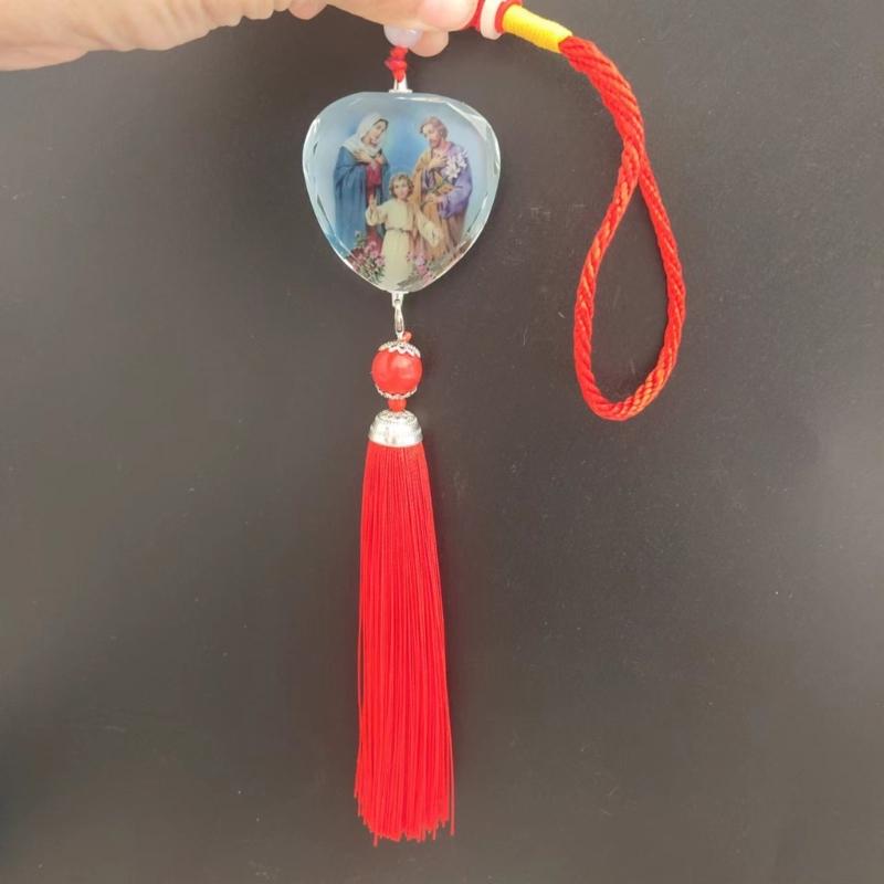 Virgin Mary Car Hanging Ornaments for Rear View Mirror Christian Auto Interior Decor Car Pendant Decoration Accessories