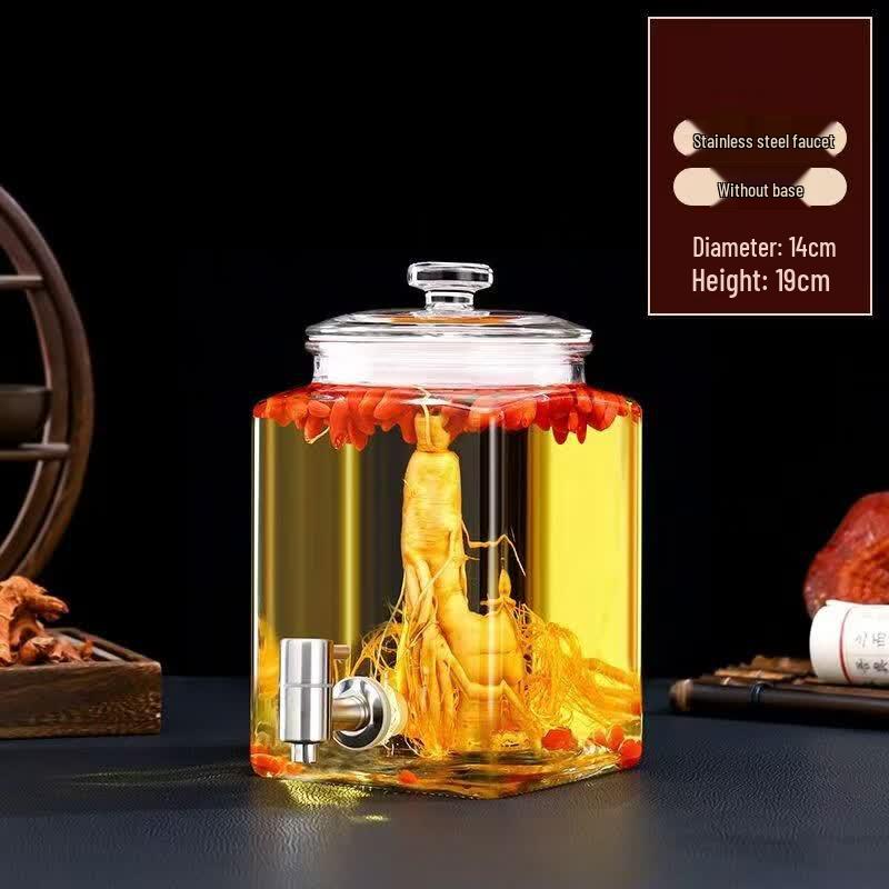 Chuan Ye High-Transparency Glass Brew Jar with Faucet Options