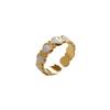 Fashion Stainless Steel French White Enamel Rings For Women Drip Glaze Smooth Elegant Style For Work Or Outing