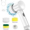 Gray Electric Cleaning Brush for Kitchen, Bathroom, and Shoe Cleaning