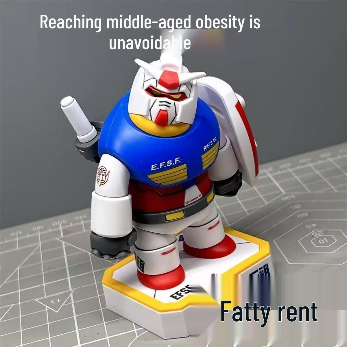 Fatty Original RX78-2 Gundam Magnetic Assembly Model Toy - Detachable Desktop Figure Ornament.