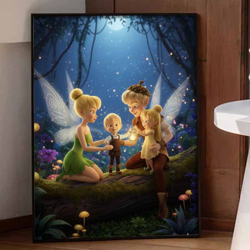 Disney diamond painting full diamond 5D Tinker Bell family diamond art home decoration creative handicrafts