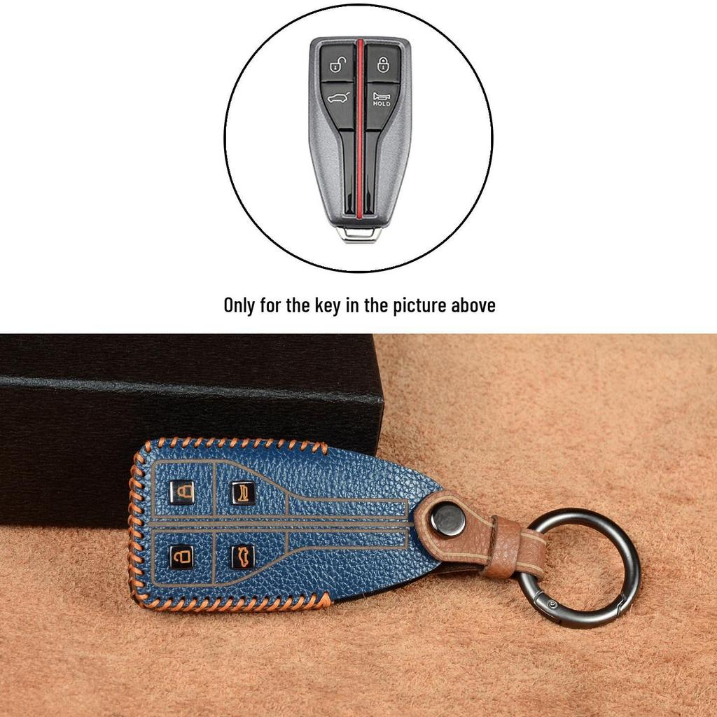Genuine Leather Key Cover for Hongqi Models H5, H9, HQ9, H6, HS3/7, E-QM5, HS5