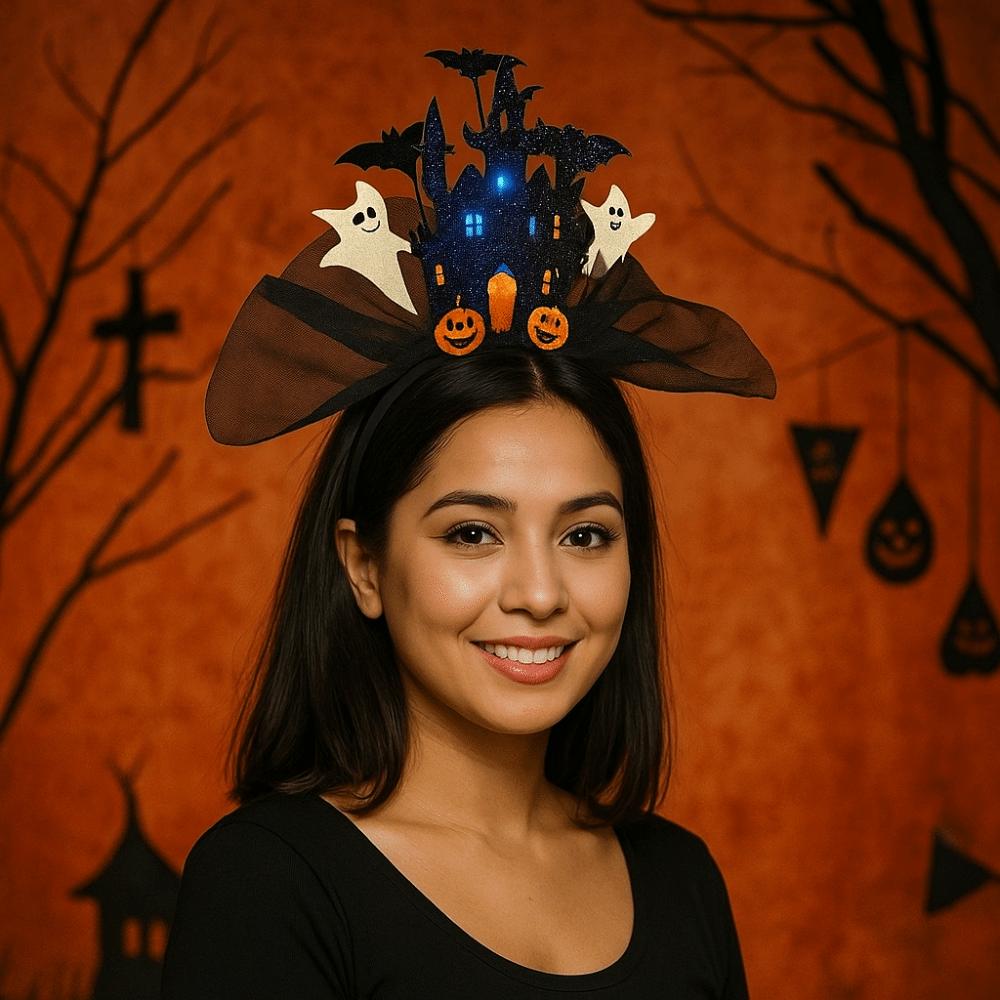 Castle Halloween Hair Hoop White Ghost Ghost Hairband Halloween Headband  Festive Decorations