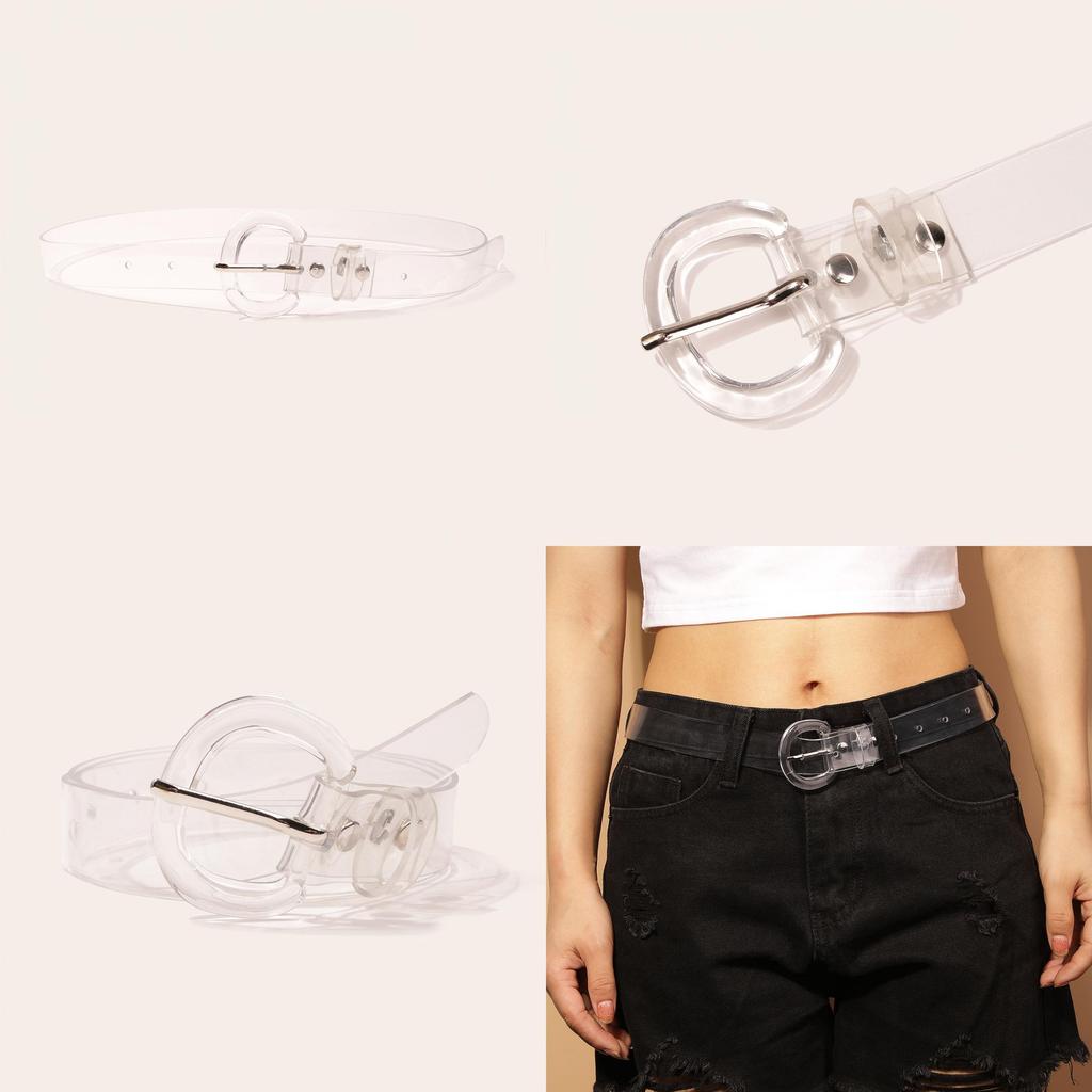 Polycarbonate Womens Fashion Belt With Pvc Buckle For Casual Office Wear