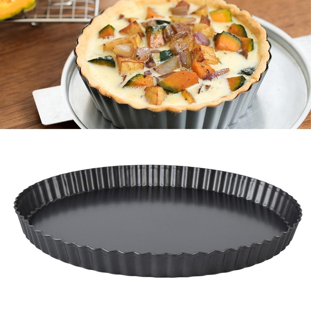 Removable Bottom Baking Mold Carbon Steel Pudding Mould Easy Release Cake Mold Fruit Tart 11ins